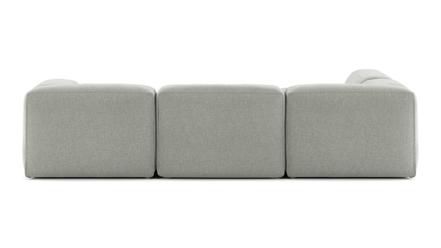 Le Mura - Le Mura Sectional Sofa, Left Corner, Soft Gray Brushed Weave