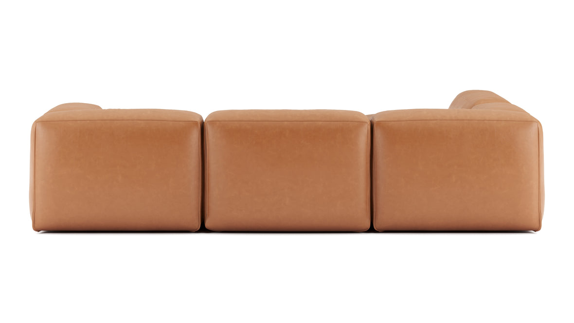 Le Mura - Le Mura Sectional Sofa, Left Corner, Tan Vegan Leather