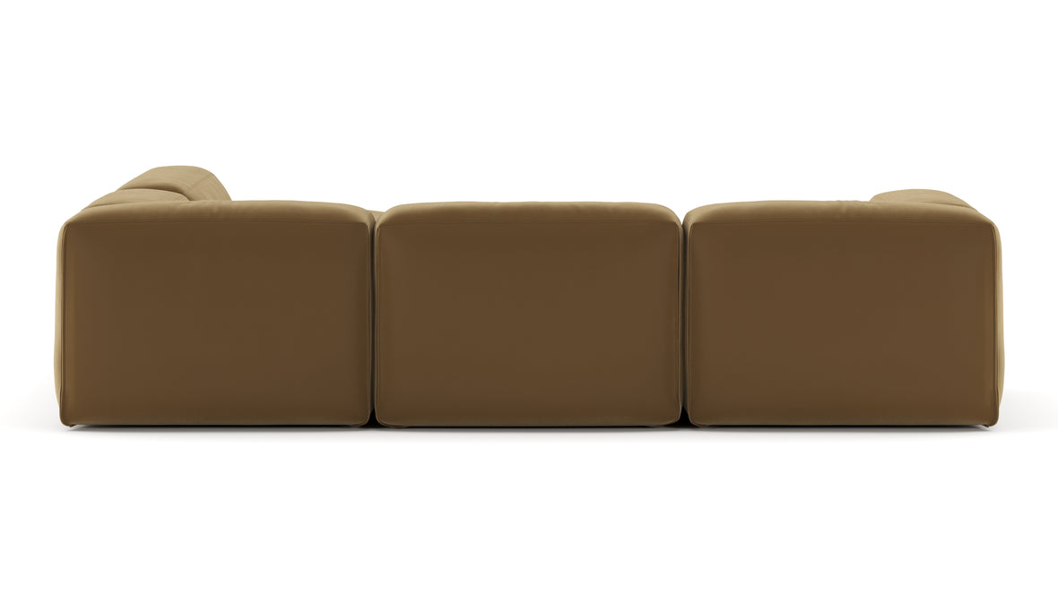 Le Mura - Le Mura Sectional Sofa, Right Corner, Old Gold Luxe Velvet