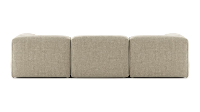 Le Mura - Le Mura Three Seater Sofa, Beige Gray Chenille