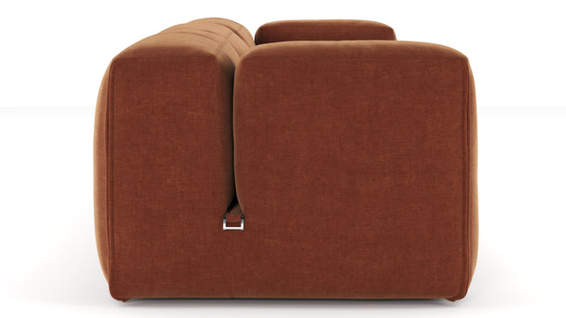 Le Mura - Le Mura Three Seater Sofa, Rust Chenille