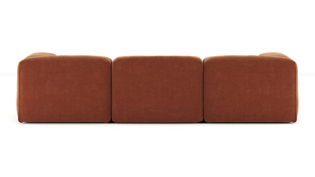 Le Mura - Le Mura Three Seater Sofa, Rust Chenille