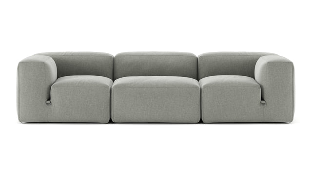 Le Mura - Le Mura Three Seater Sofa, Soft Gray Brushed Weave