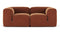 Le Mura - Le Mura Two Seater Sofa, Rust Chenille