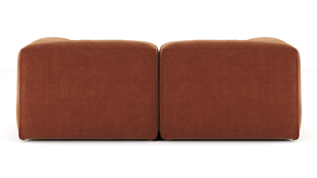 Le Mura - Le Mura Two Seater Sofa, Rust Chenille