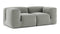 Le Mura - Le Mura Two Seater Sofa, Soft Gray Brushed Weave