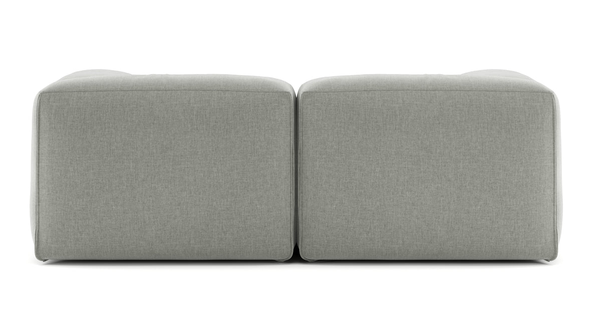 Le Mura - Le Mura Two Seater Sofa, Soft Gray Brushed Weave