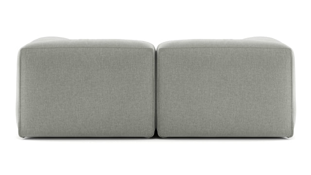 Le Mura - Le Mura Two Seater Sofa, Soft Gray Brushed Weave