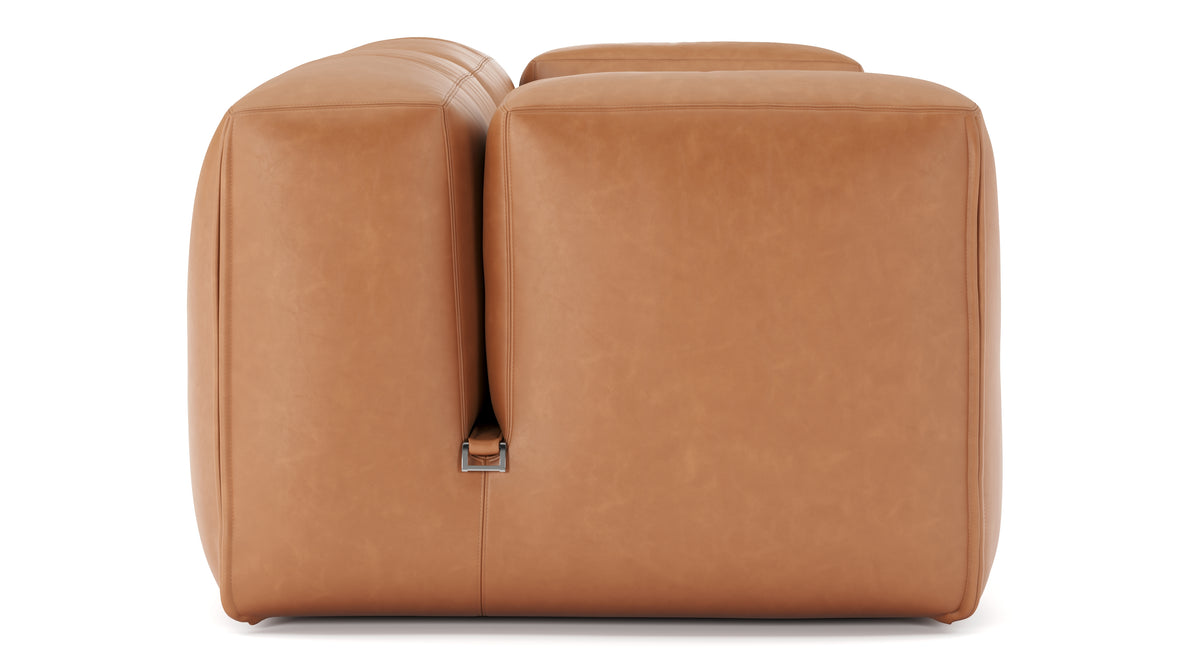 Le Mura - Le Mura Two Seater Sofa, Tan Vegan Leather