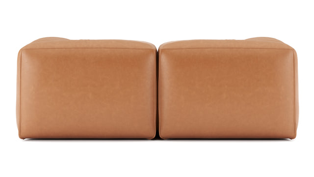 Le Mura - Le Mura Two Seater Sofa, Tan Vegan Leather