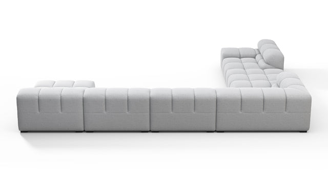 Tufted - Tufted Sectional, Extra Large Left Corner, Light Gray Wool