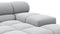 Tufted - Tufted Sectional, Extra Large Sofa, Light Gray Wool