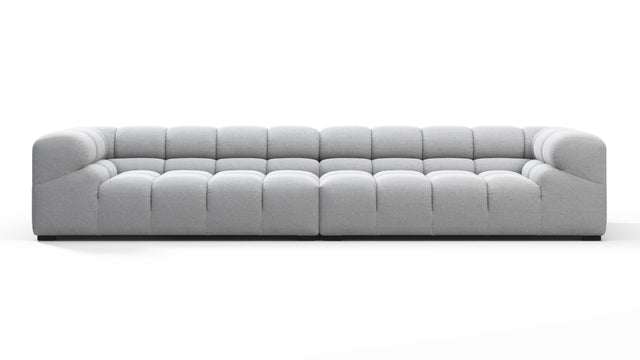 Tufted - Tufted Sectional, Extra Large Sofa, Light Gray Wool