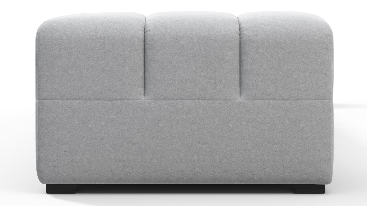 Tufted - Tufted Sectional, Extra Large Sofa, Light Gray Wool