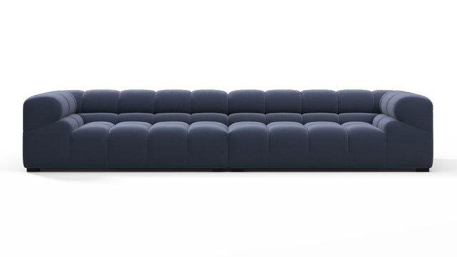 Tufted - Tufted Sectional, Extra Large Sofa, Royal Blue Wool