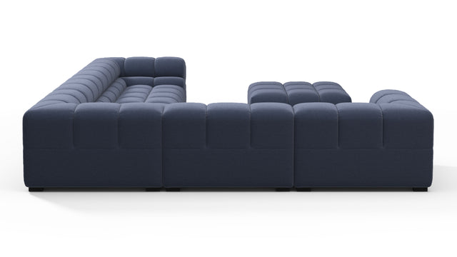 Tufted - Tufted Sectional, Large Left Corner, Royal Blue Wool