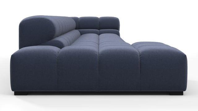 Tufted - Tufted Sectional, Large, Left Chaise, Royal Blue Wool