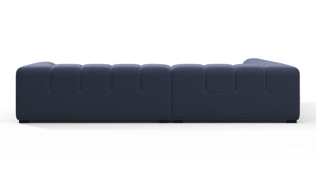 Tufted - Tufted Sectional, Left Corner, Royal Blue Wool