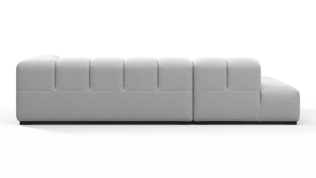 Tufted - Tufted Sectional, Small L, Left, Light Gray Wool