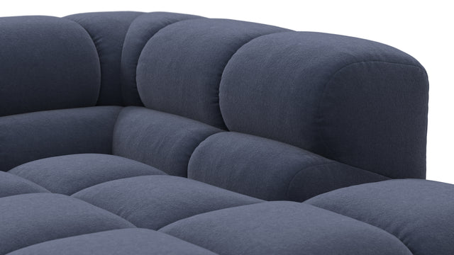 Tufted - Tufted Sectional, Small L, Left, Royal Blue Wool