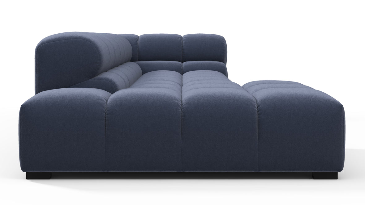 Tufted - Tufted Sectional, Small L, Left, Royal Blue Wool