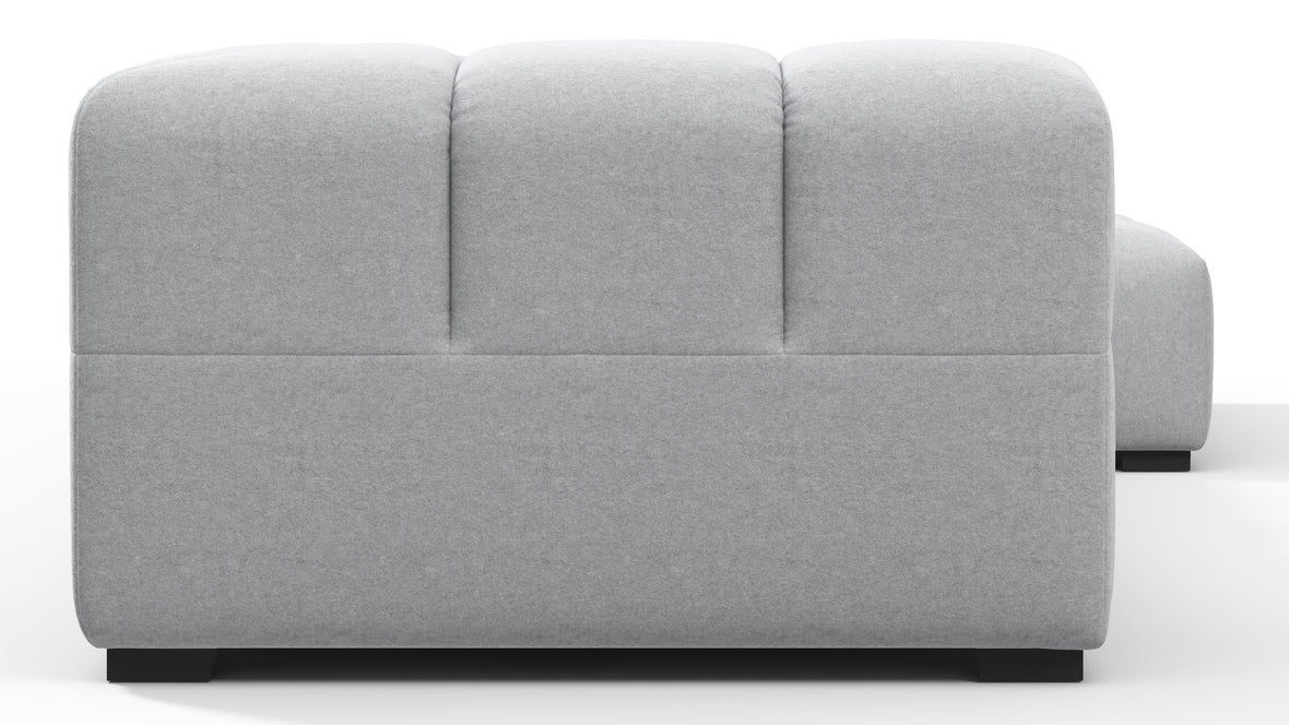 Tufted - Tufted Sectional, Small L, Right, Light Gray Wool