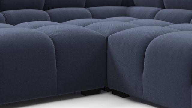 Tufted - Tufted Sectional, U Shape, Royal Blue Wool