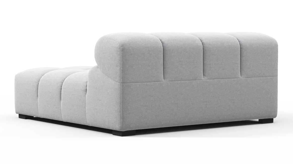 Tufted - Tufted Module, Deep Large Left Arm, Light Gray Wool