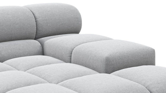 Tufted - Tufted Module, Deep Large Right Arm, Light Gray Wool