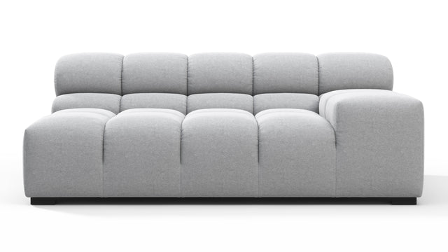 Tufted - Tufted Module, Extra Large Right Arm, Light Gray Wool