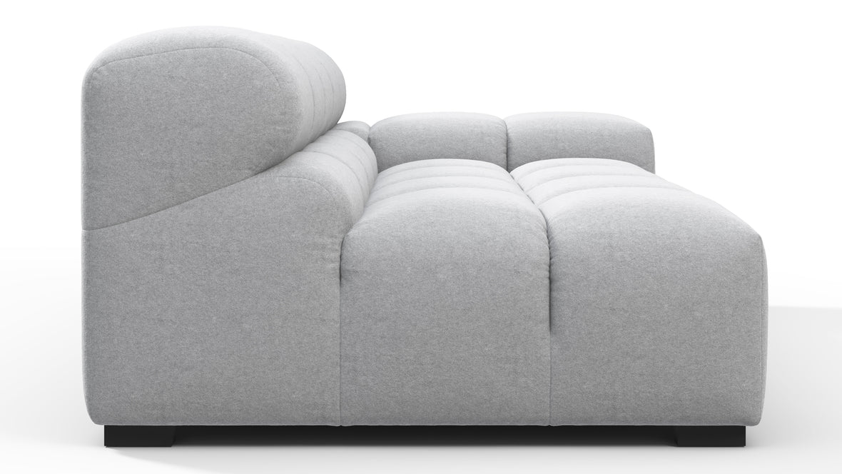 Tufted - Tufted Module, Extra Large Right Arm, Light Gray Wool