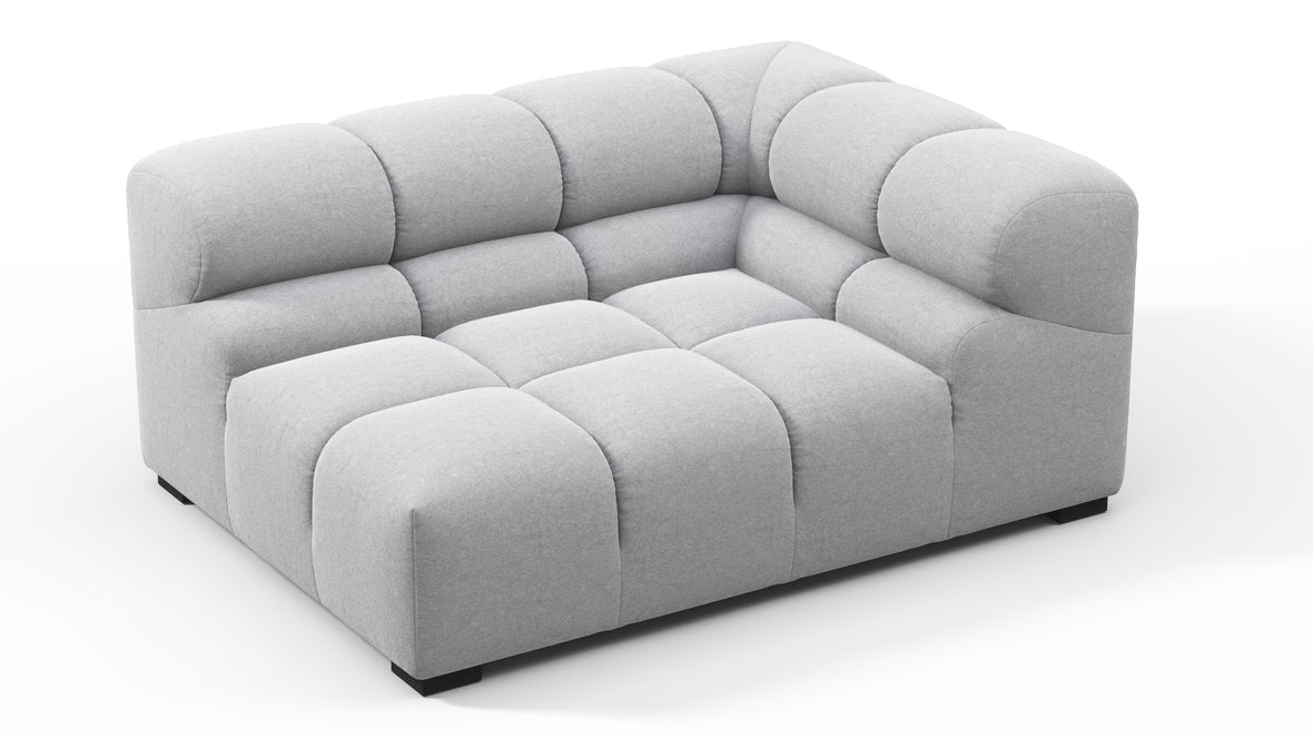 Tufted - Tufted Module, Large Right Corner, Light Gray Wool