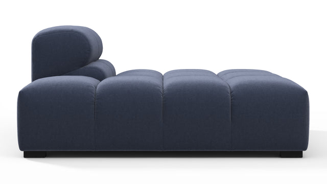 Tufted - Tufted Module, Left Chaise, Armless, Royal Blue Wool