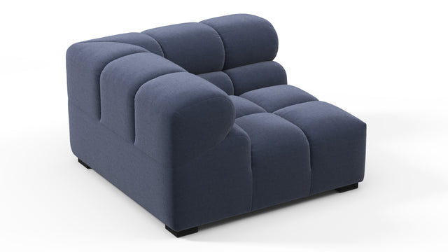 Tufted - Tufted Module, Left Corner, Royal Blue Wool