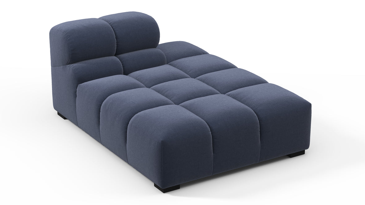 Tufted - Tufted Module, Right Chaise, Armless, Royal Blue Wool