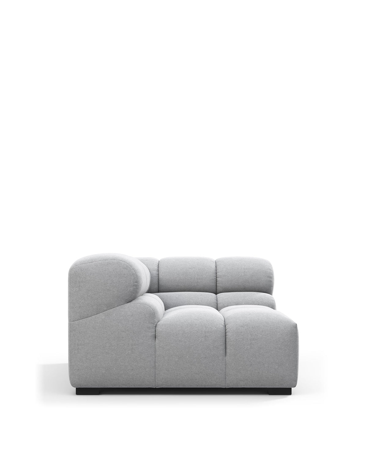 Tufty Module, Right Corner, Light Gray Wool – Interior Icons