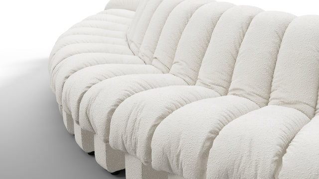 DS 600 - DS 600 Curved Sectional, White Boucle