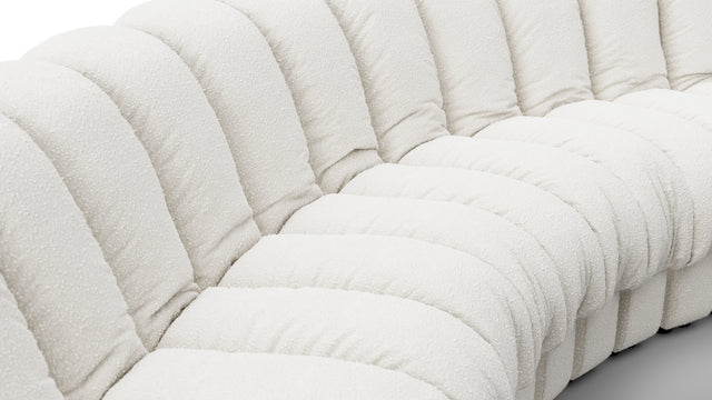 DS 600 - DS 600 Curved Sectional, White Boucle