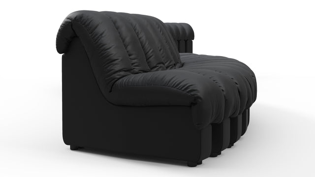 DS 600 - DS 600 Double Sided Curved Sectional, Black Vegan Leather