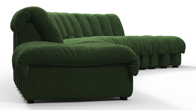 DS 600 - DS 600 Large Open End Sofa, Tarragon Vegan Suede