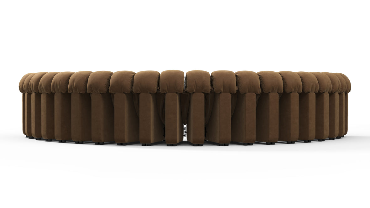 DS 600 - DS 600 Large Sectional, U Shape, Brown Vegan Suede