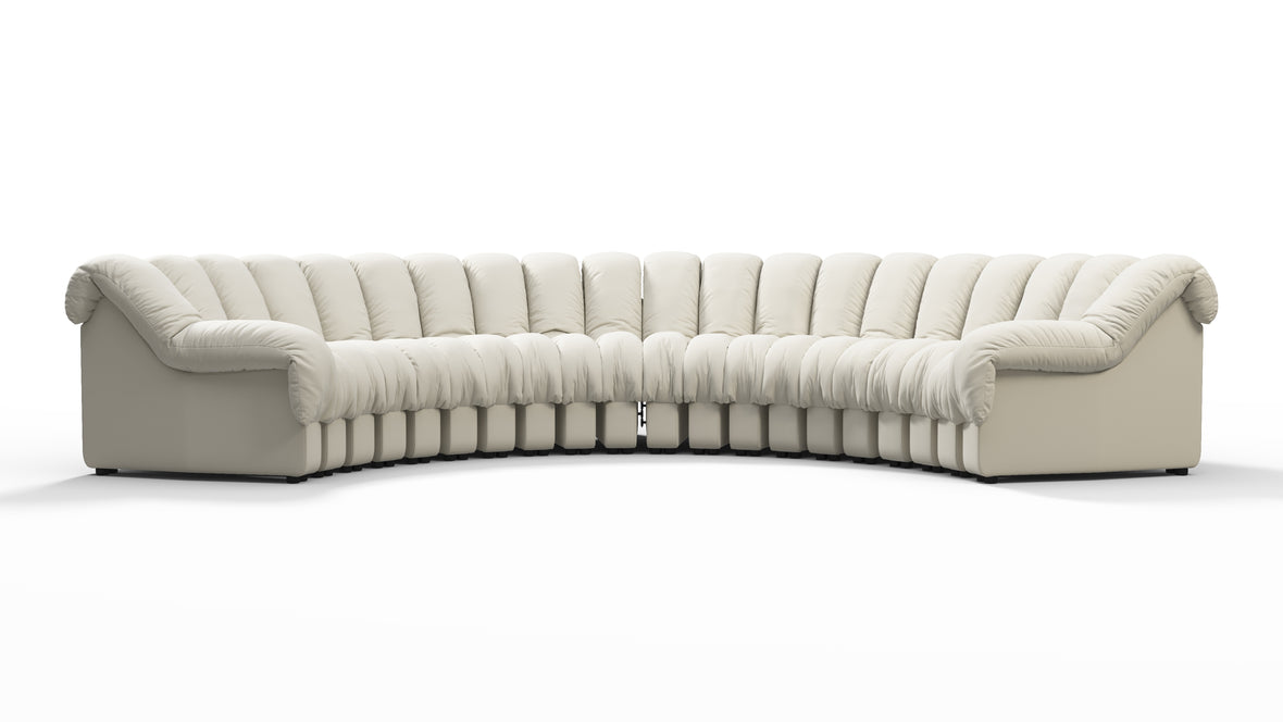 DS 600 - DS 600 Large Sectional, U Shape, Cream Vegan Leather