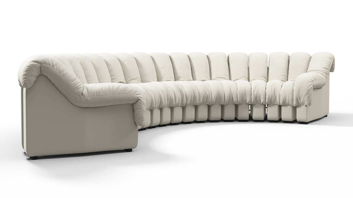 DS 600 - DS 600 Large Sectional, U Shape, Cream Vegan Leather