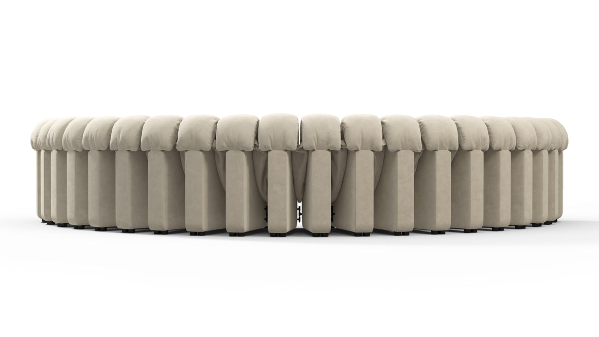 DS 600 - DS 600 Large Sectional, U Shape, Eggshell Vegan Suede