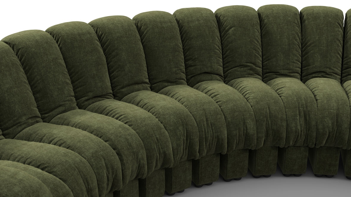 DS 600 - DS 600 Large Sectional, U Shape, Moss Green Chenille