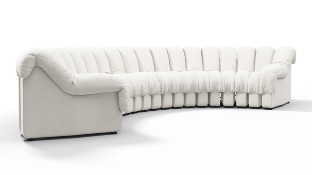 DS 600 - DS 600 Large Sectional, U Shape, White Boucle