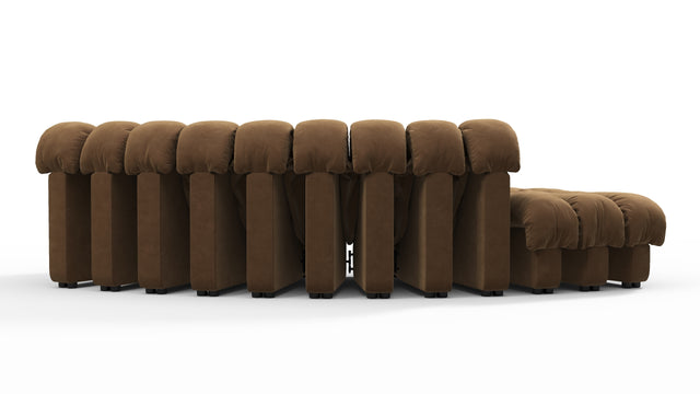 DS 600 - DS 600 Small Open End Sofa, Left, Brown Vegan Suede