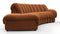 DS 600 - DS 600 Small Open End Sofa, Left, Burnt Orange Vegan Suede