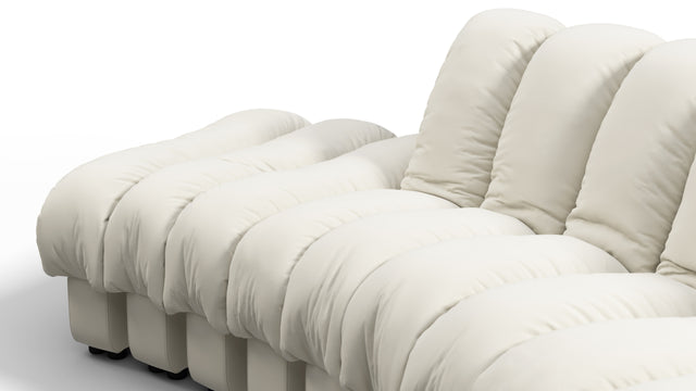 DS 600 - DS 600 Small Open End Sofa, Left, Cream Vegan Leather