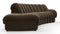 DS 600 - DS 600 Small Open End Sofa, Left, Distressed Brown Vegan Leather